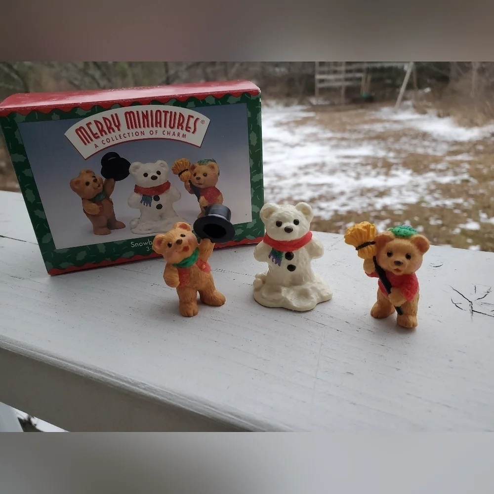 Vintage Snowbear Set Hallmark Figurines